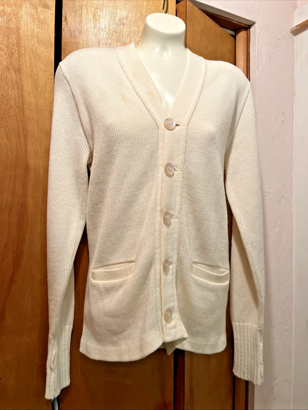 C1960 Bristol Wool Button Down Wool Sweater Lettermans